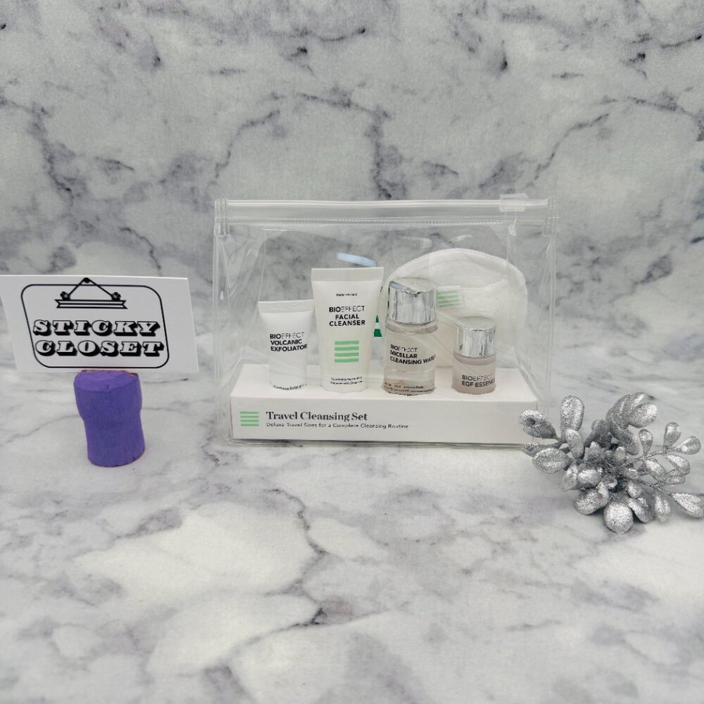 BIOEFFECT Skincare Set-Cleanser,Volcanic Exfoliator,Micellar Water-5pc-BOXED-NEW